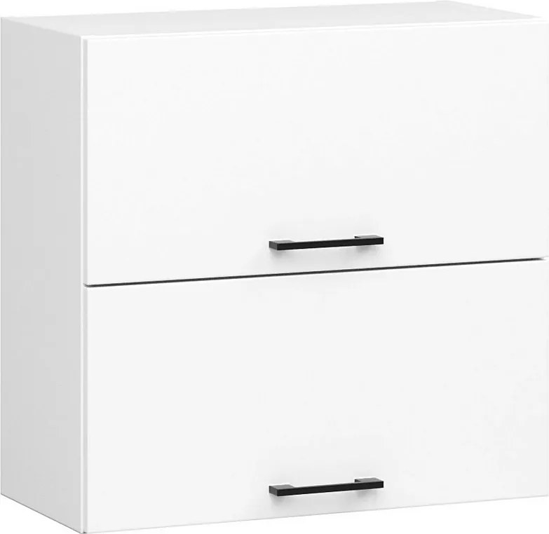 Szafka kuchenna podwójna AKORD W60 system OLIWIA Biała 60 cm drzwi uchylne 2 drzwi kolor Biały mat 2 półki 60x30x58 cm