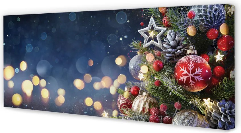 Obraz na płótnie Choinka, Śnieg i Dekoracje
