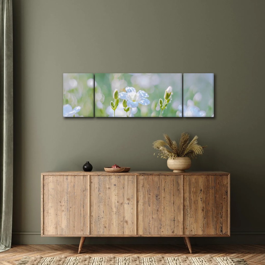 Obraz - Delikatne kwiaty (170x50 cm)