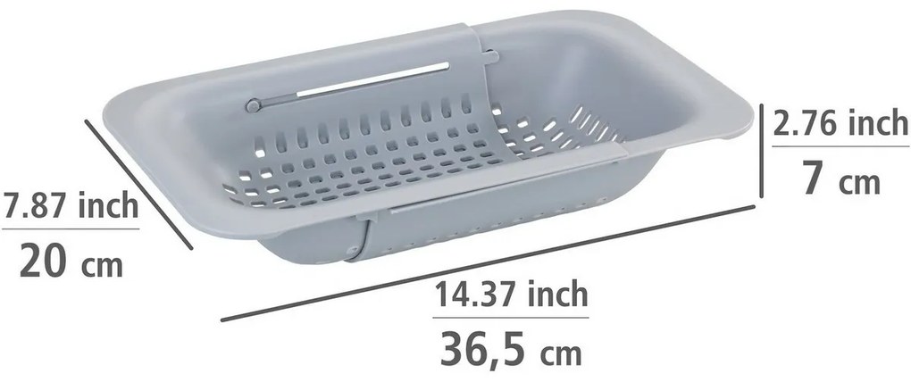 Wenko Ociekacz teleskopowy do zlewu Sivo 36,5-50 cm, szary