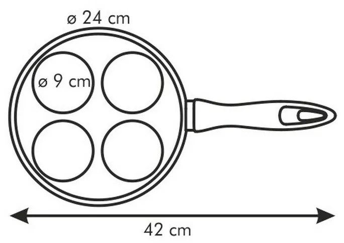 Tescoma Patelnia do jajek sadzonych 24 cm,