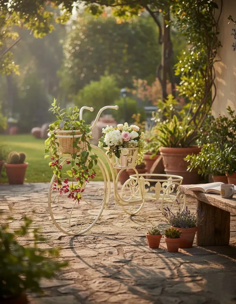 Stojak na rośliny w kształcie roweru B3-N95