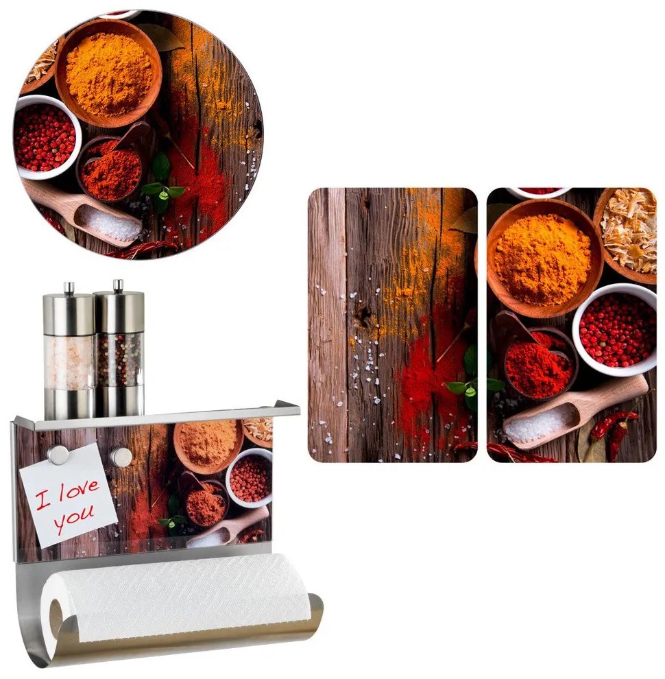 Szklane płyty ochronne SPICE XL na kuchenkę – 2 sztuki, WENKO