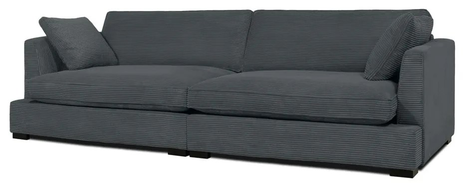 Szara sztruksowa sofa 266 cm Mobby – Scandic