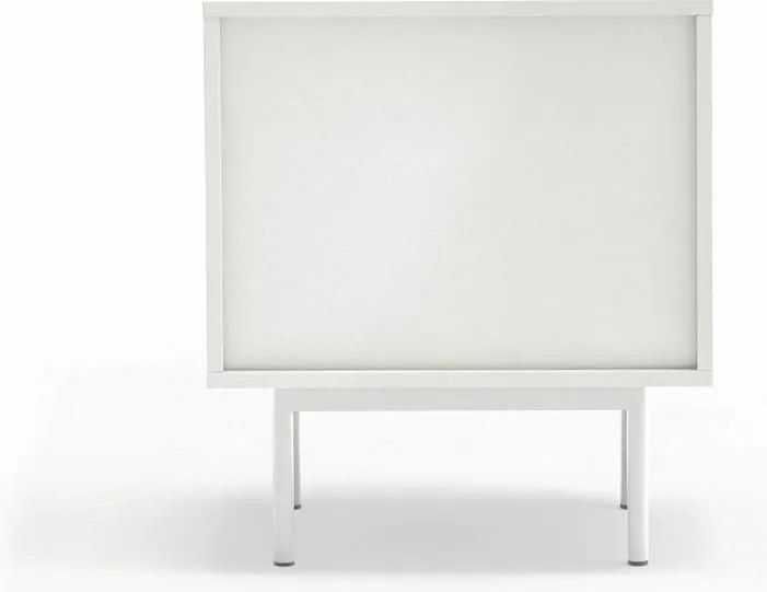 Biała szafka nocna z matowym wykończeniem Sierra – Teulat