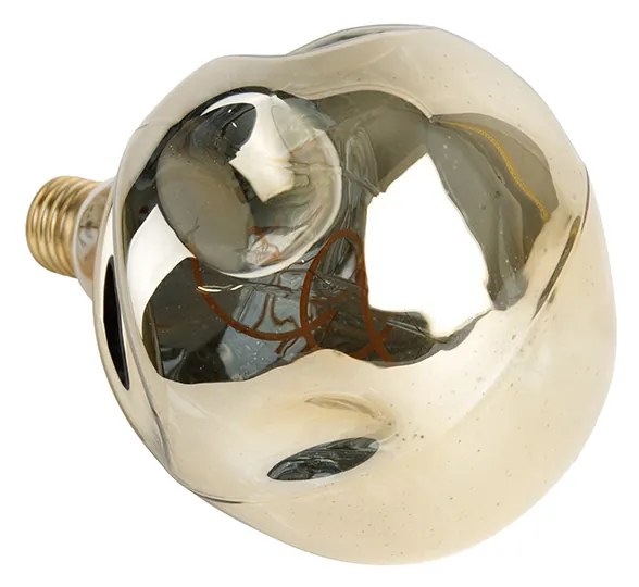Żarówka LED E27 ściemniana G125 lustrzane złoto 4W 75lm 1800K