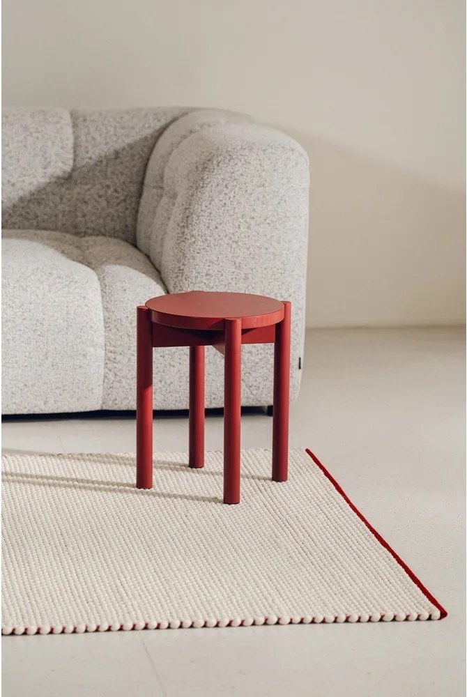 Czerwony/beżowy wełniany dywan tkany ręcznie 140x200 cm Lenu – noo.ma