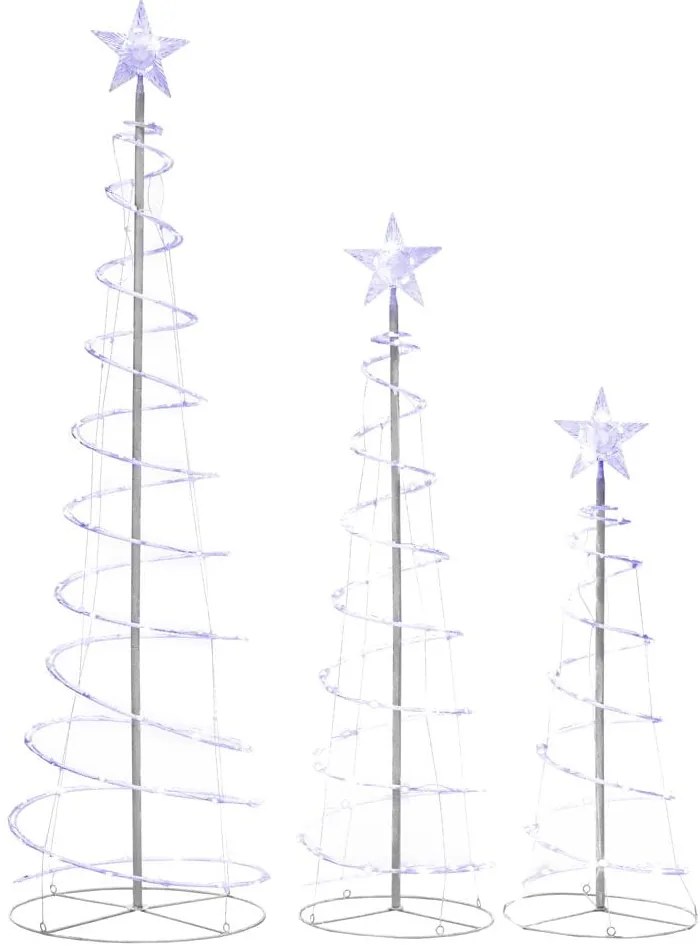 CHOINKA LED ZEWNĘTRZNA SPARK WHITE KOMPLET 3 SZTUKI