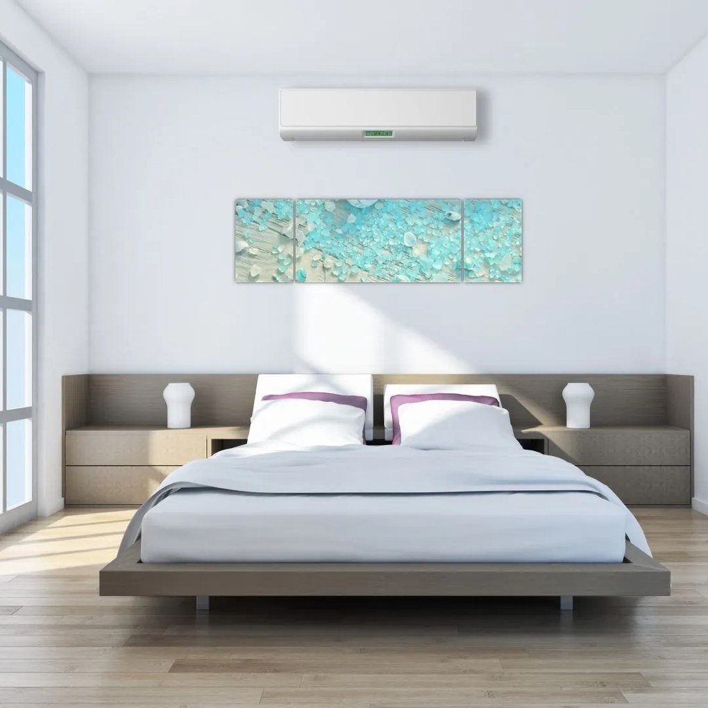 Obraz - Nadmorska atmosfera w turkusowych odcieniach (170x50 cm)