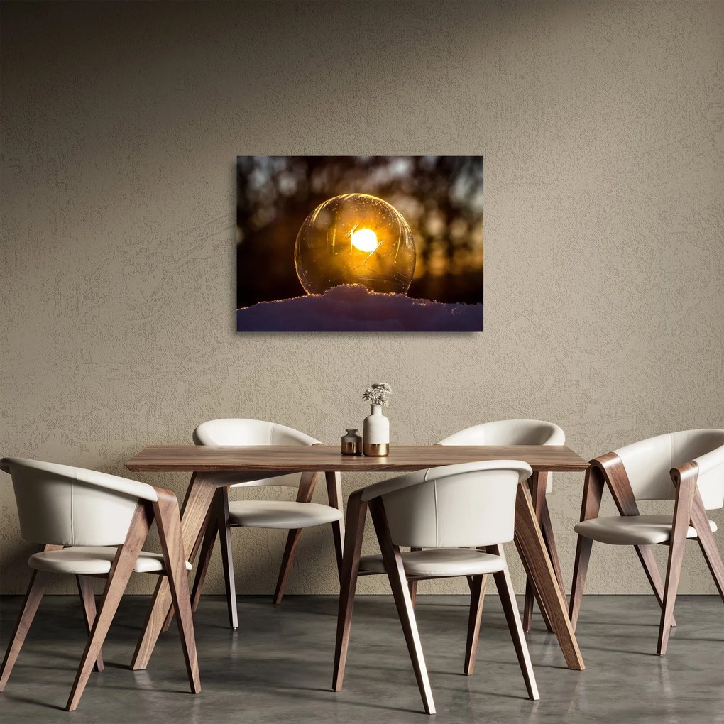 Obraz na szkle - Przezroczysta bańka (70x50 cm)