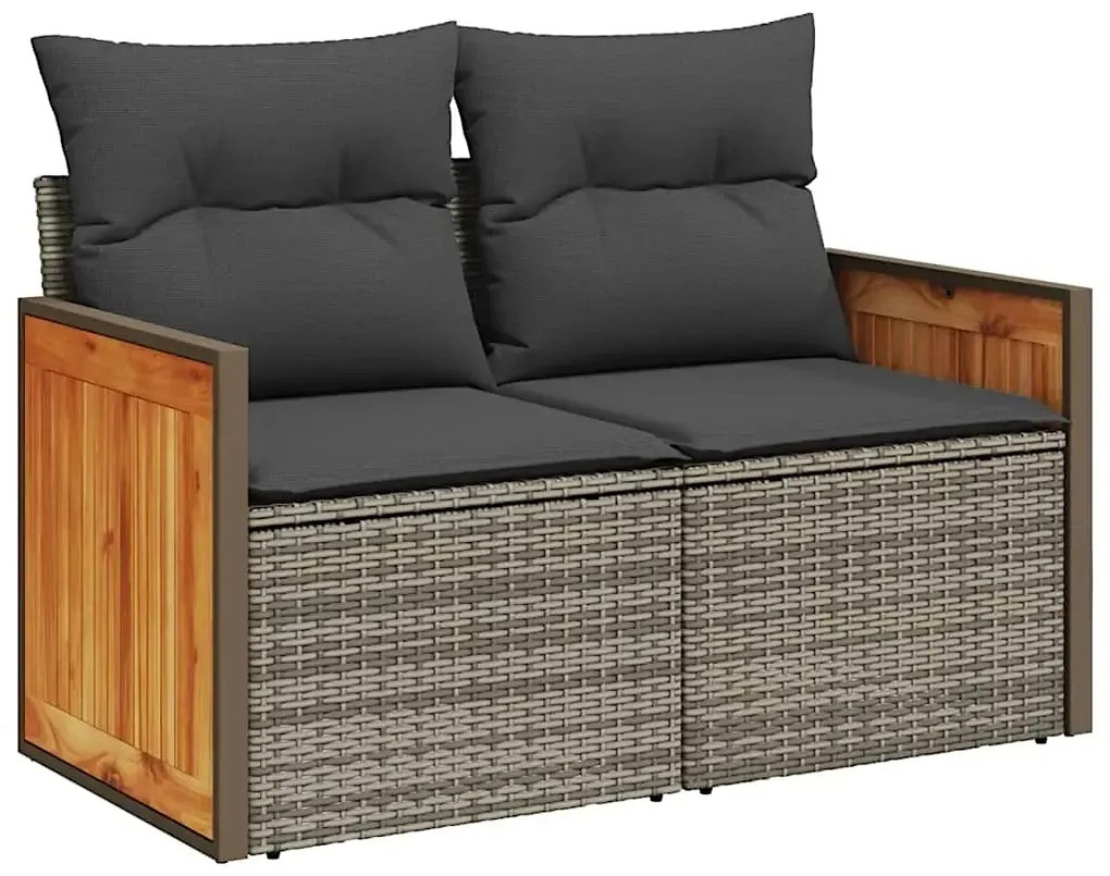 Sofa ogrodowa z czarnymi poduszkami - Sydnet 4X