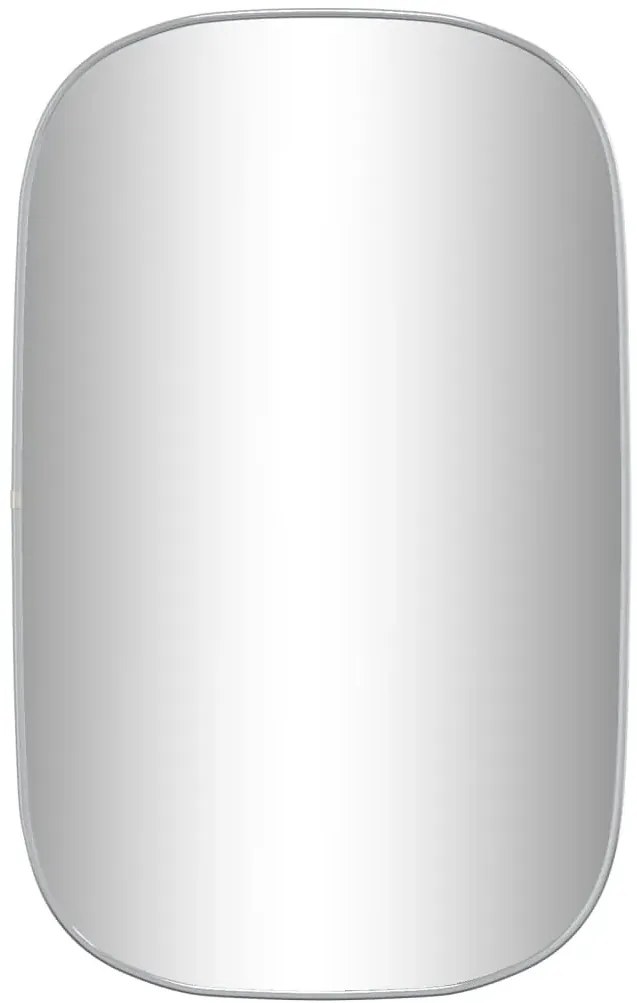 Srebrne nowoczesne lustro w ramie 80x50 cm L5-B27