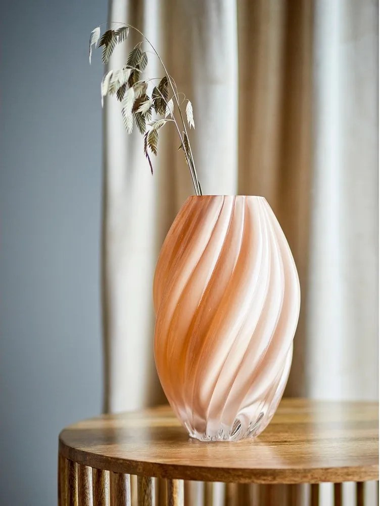 Pomarańczowy szklany wazon (wysokość 30 cm) Kanji – Bloomingville