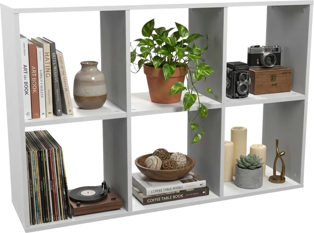 Ażurowy Regał Biały W Stylu Skandynawskim E0-P84