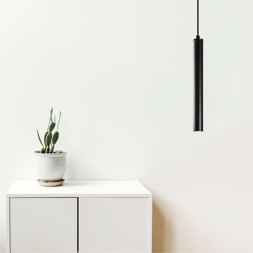 Czarna lampa wisząca z metalowym kloszem ø 4 cm Best – Opviq lights