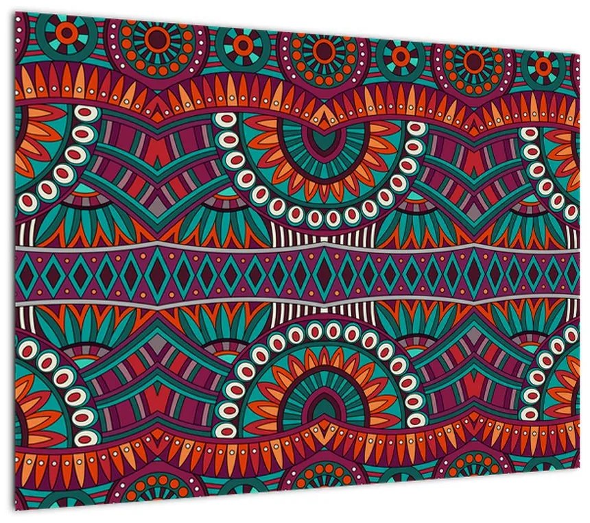 Obraz na szkle abstrakcji ozdobnej (70x50 cm)