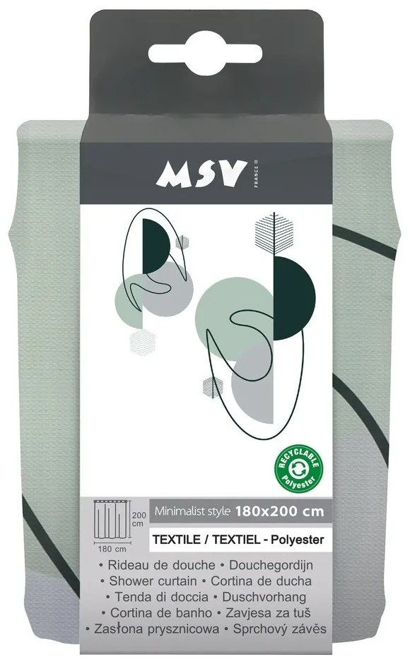 Zasłona prysznicowa 180x200 cm Minimalist – MSV
