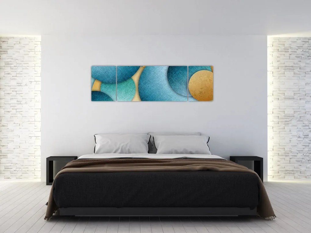 Obraz kręgów abstrakcji (170x50 cm)