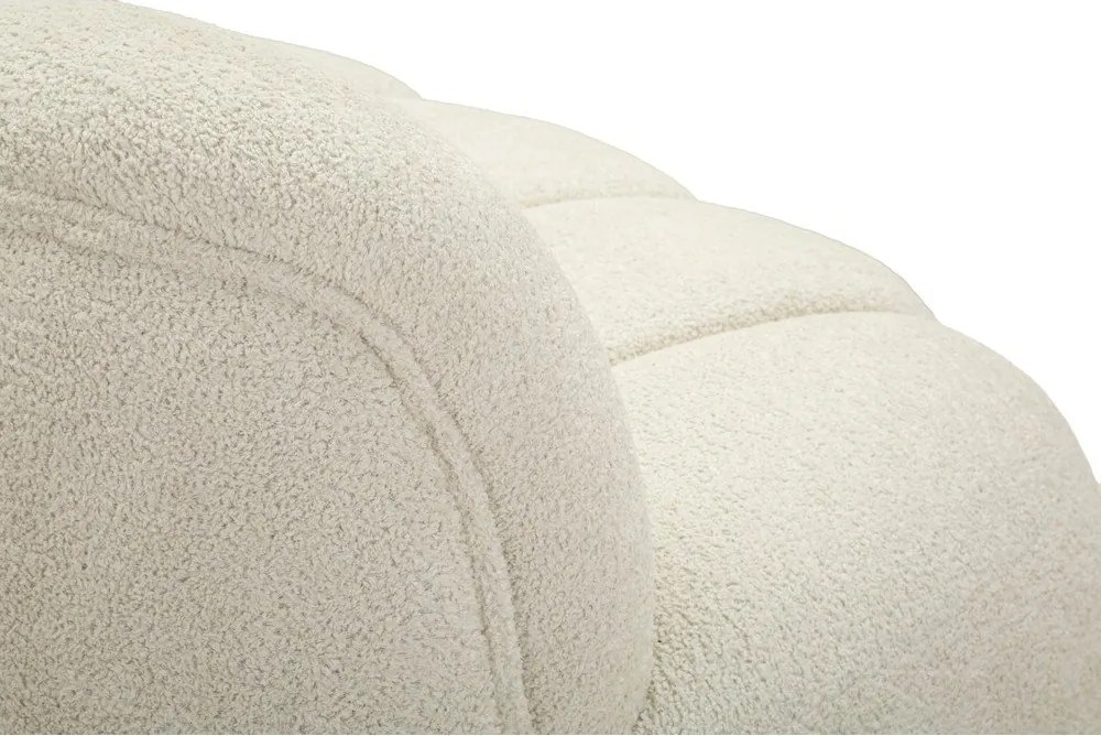 Biała sofa z materiału bouclé 145 cm Ball – Mauro Ferretti