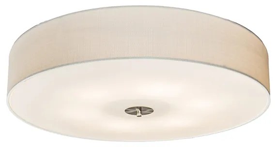Rustykalna lampa sufitowa biała 70 cm - Drum Jute Nowoczesny Oswietlenie wewnetrzne