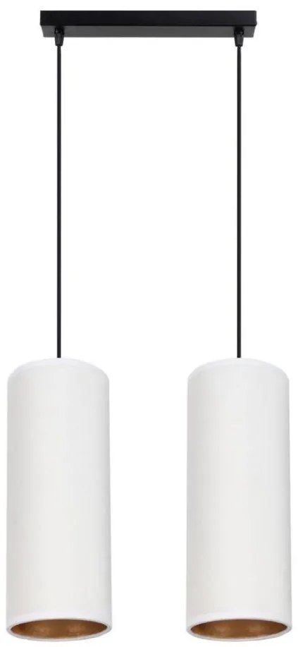 Lampa wisząca AVALO 2xE27/60W/230V biała/miedziana