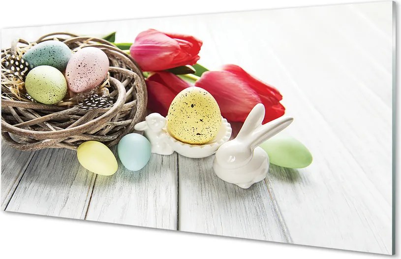 Panel nad Blat Kuchenny Jajka Wielkanocne i Tulipany