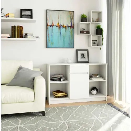 Biała komoda z drzwiczkami L3-B78