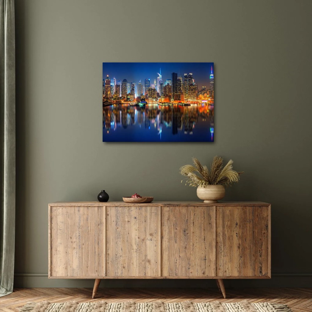 Obraz Manhattanu w nocy (70x50 cm)