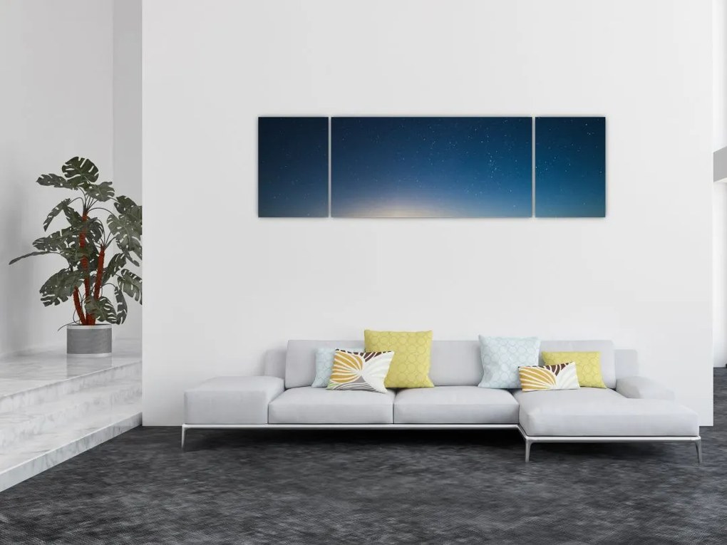 Obraz - Nocne niebo nad drogą (170x50 cm)