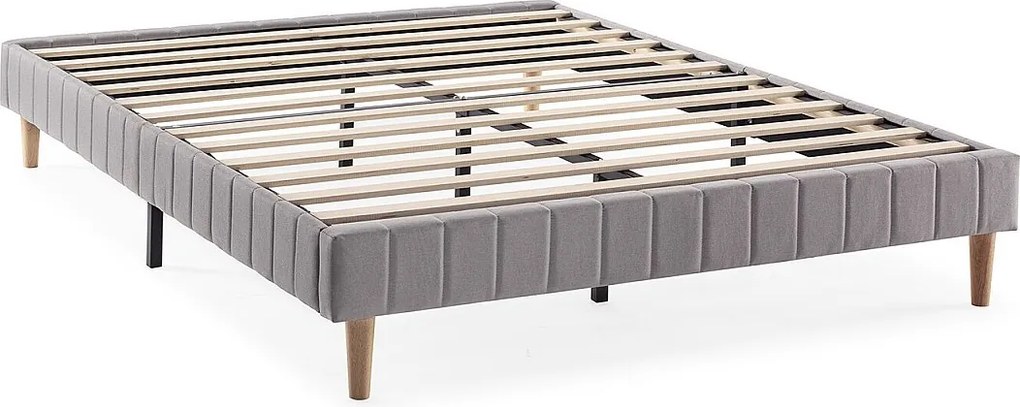 Podstawa kolumny obita tkaniną Eris 140x200 cm Szary jasny