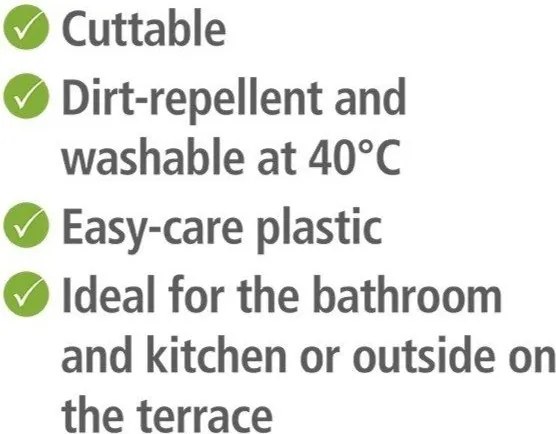 Szary plastikowy dywanik łazienkowy 65x200 cm Sassi – Wenko