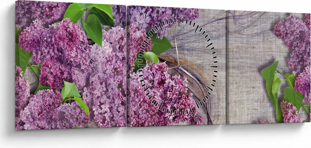 Obraz - Bez (z zegarem) (90x30 cm)
