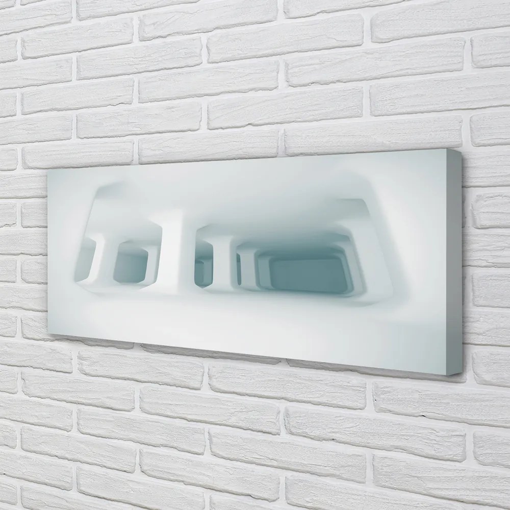 Duży obraz na płótnie Trójwymiarowe Białe Filary