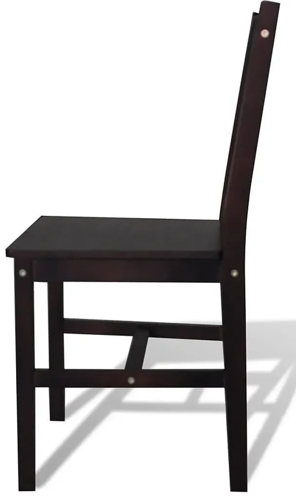 Zestaw 4 klasycznych krzeseł wenge - Fallon