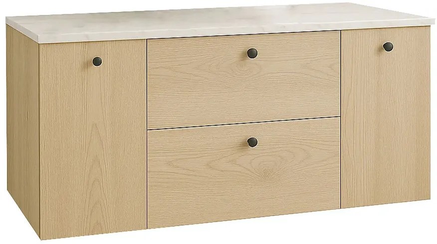 Szafka pod umywalkę nablatową dąb cremona 120 cm F6-Z25