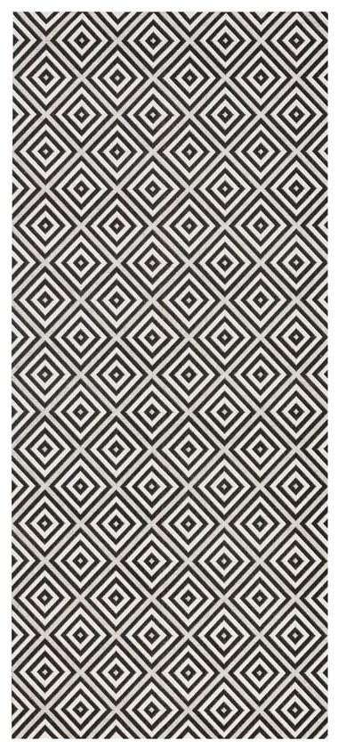 Czarno-biały chodnik odpowiedni na zewnątrz NORTHRUGS Karo, 80x200 cm