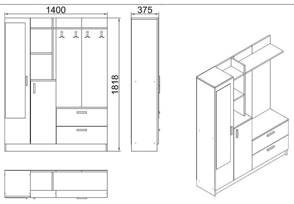 Zestaw do przedpokoju Dana White