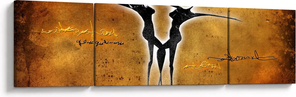 Obraz przedstawiający tańczącą parę (170x50 cm)
