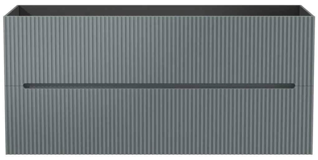 Szafka pod umywalkę wisząca ryflowana szara – 120 cm – PAVANI
