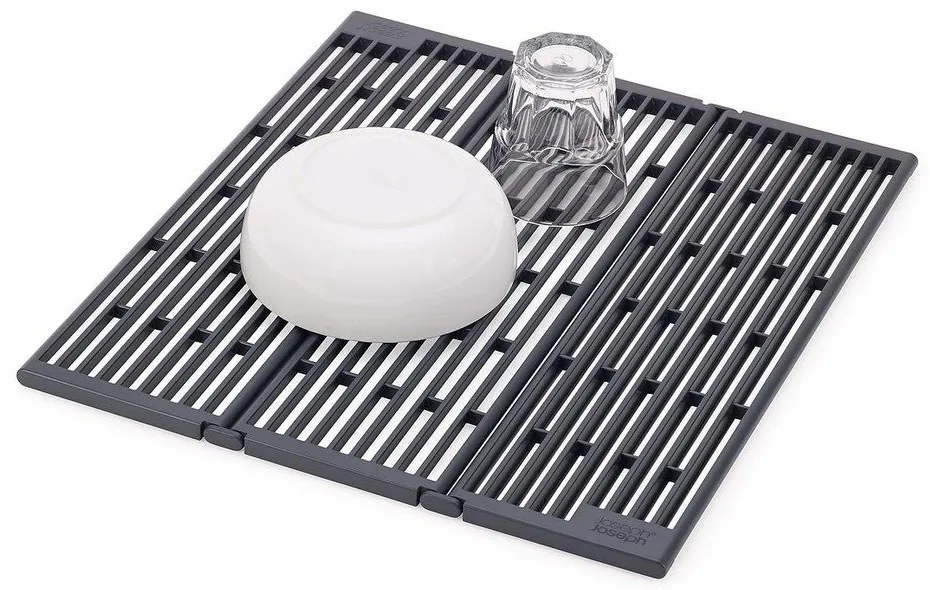Szary regulowany plastikowy ociekacz na zlew 43x13 cm Platform – Joseph Joseph