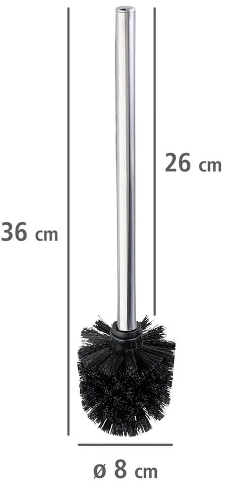 Zapasowe szczotki do WC ze stali nierdzewnej w kolorze srebra z połyskiem zestaw 4 szt. Ø8cm – Wenko