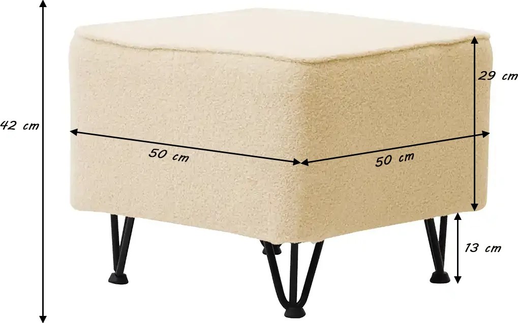 Podnóżek MARK 50 x 50 cm Różowy