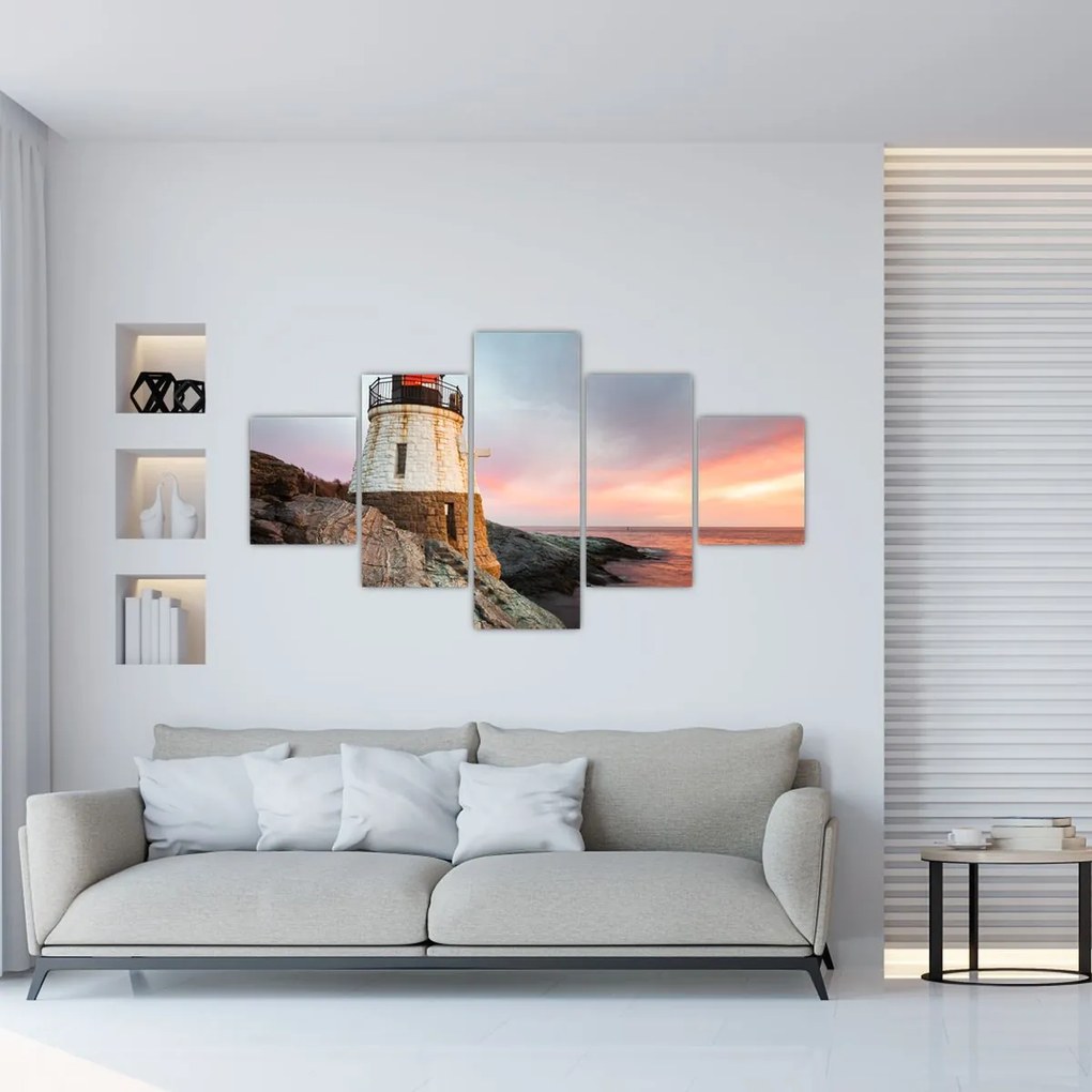 Obraz - Latarnia morska Castle Hill (125x70 cm)