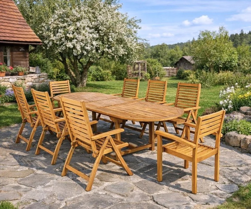 Doppler TAMAN LEVERTON FSC® ogrodowy zestaw wypoczynkowy 6+2+1