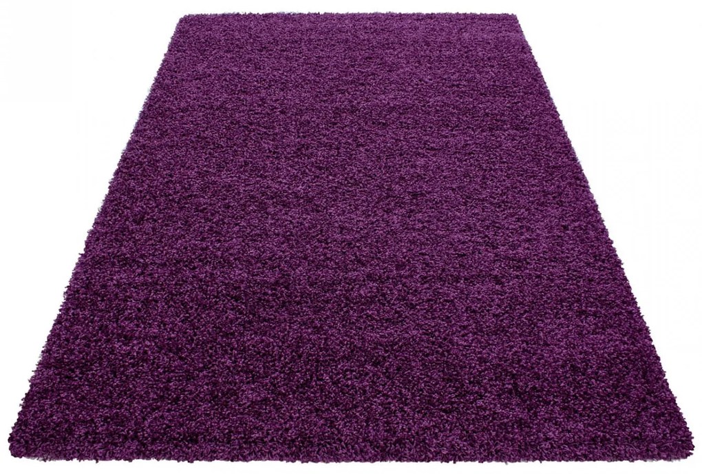 Dywan shaggy jednokolorowy fioletowy 60 cm x 110 cm