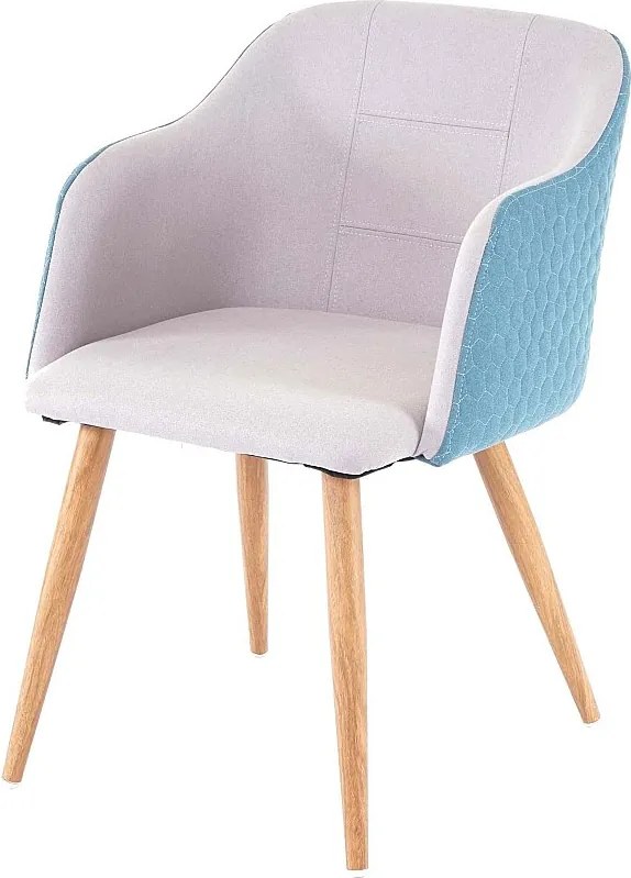 Krzesło do jadalni MCW-D71,  jasnoszaro-turkusowy