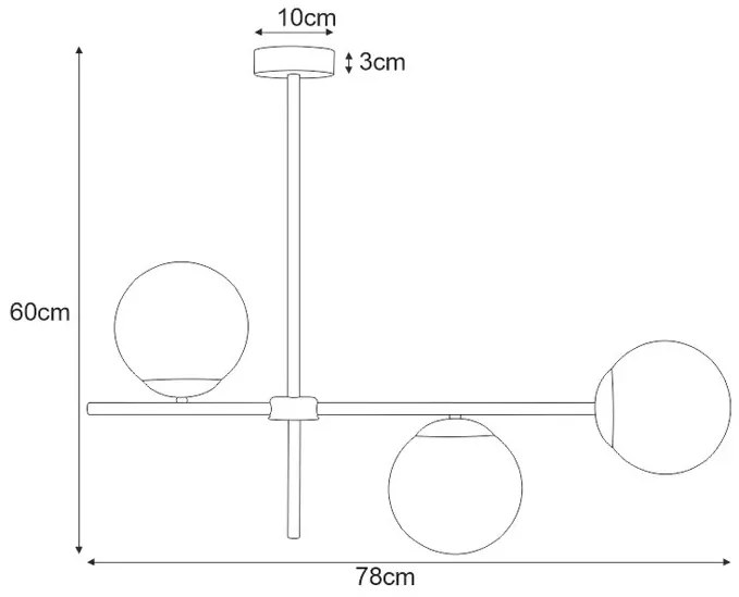 Nowoczesna lampa wisząca szklane kule - S866 Tissa 4X