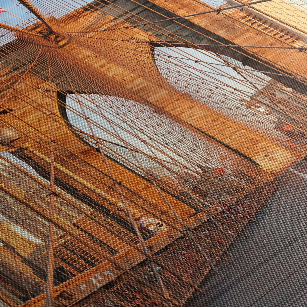 Obraz - Most Brookliński (z zegarem) (90x30 cm)