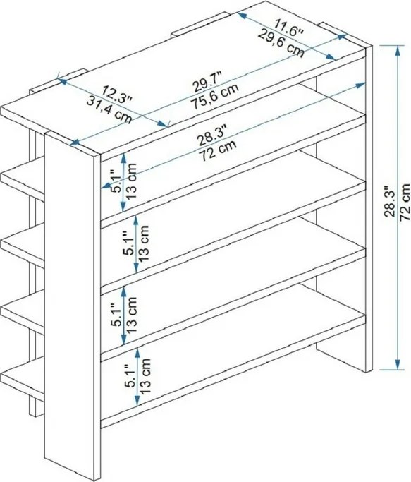 Regał na buty Sergel Anthracite