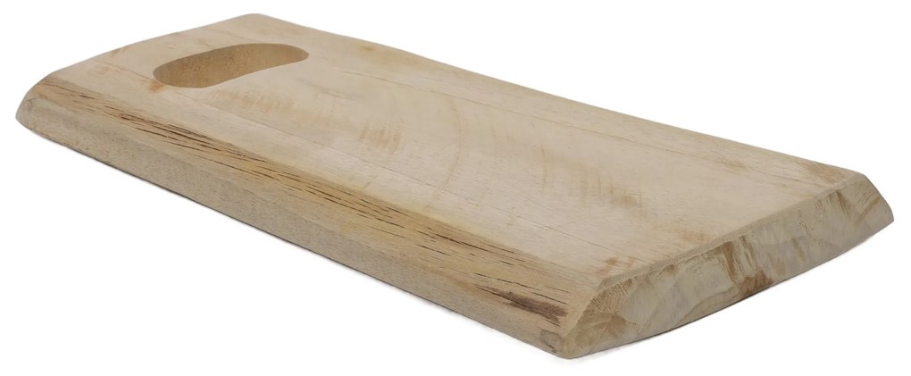 Taca dekoracyjna z drewna tekowego, 42x26x3 cm, deska do krojenia, 2w1